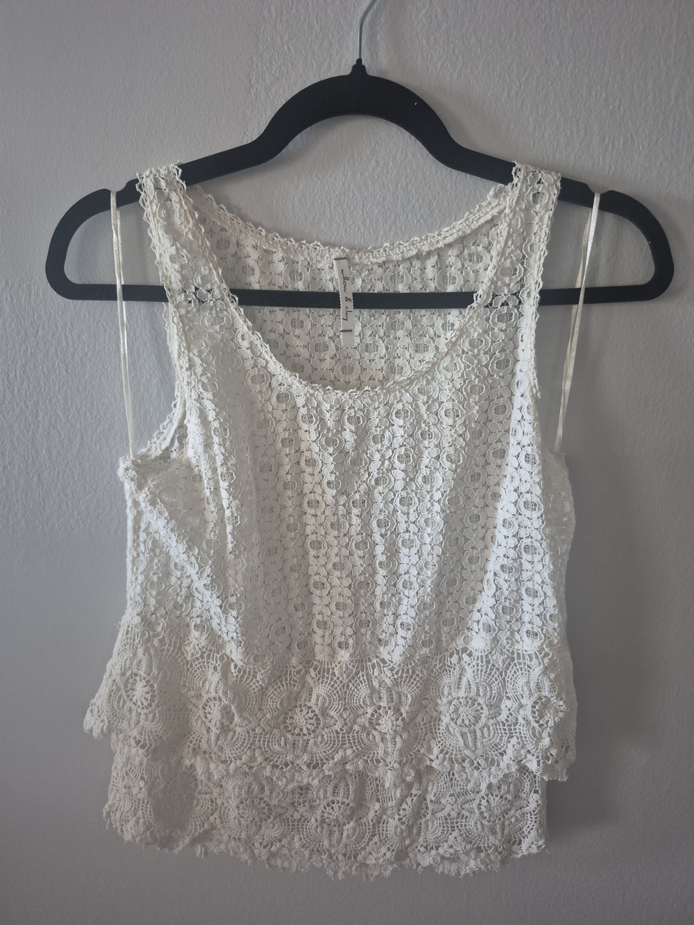 Willow & Clay Women's Crochet Lace Tank Top